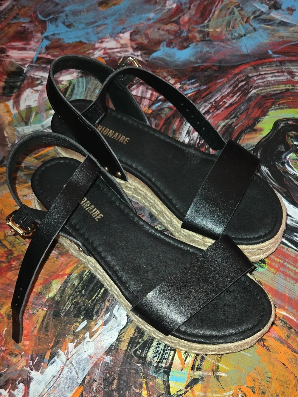 Black Espadrille Slingback Sandal - Billionaire